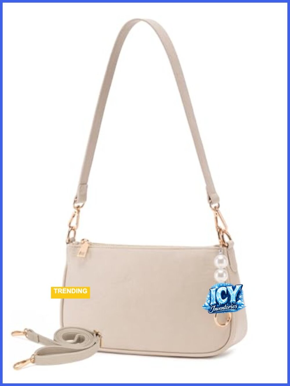 Vegan Leather Hobo Crossbody Bag with 3 Straps, Shoulder Handbag